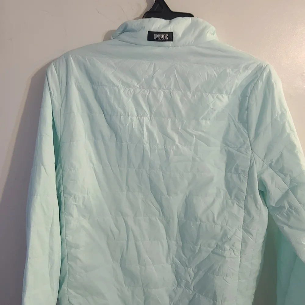 PINK Victoria's Secret Mint Quilted Puffer Jacket - Picture 7 of 7